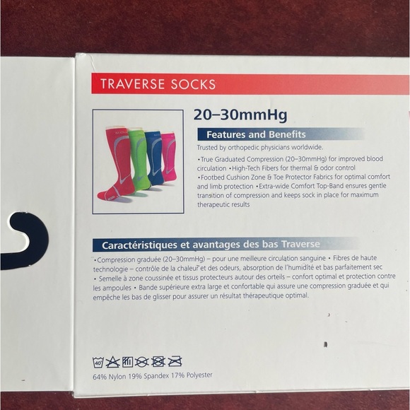 NEW Sigvaris Medical 412C Motion High Tech (Traverse)Socks 20-30mmHg Large - Picture 6 of 7